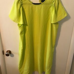 Fluorescent yellow/green XXL dress